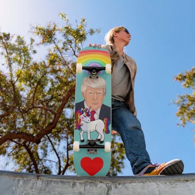UNICORN DONALD TRUMP RAINBOW SKATEBOARD DECK (Outdoor 1)
