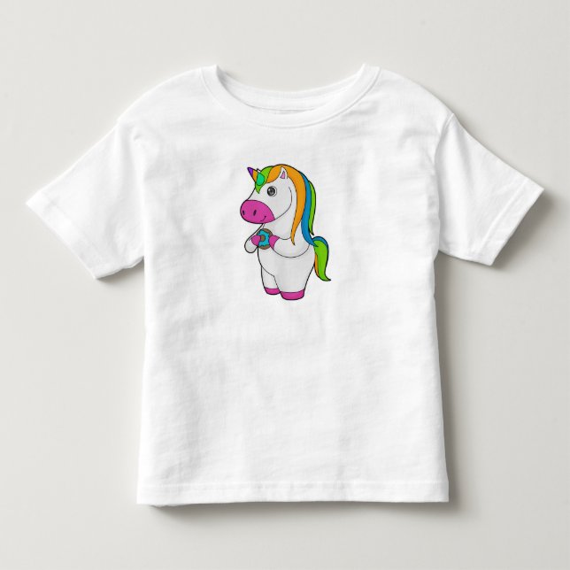 Unicorn Donut Toddler T-Shirt (Front)