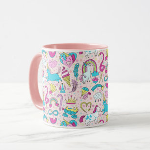 Unicorn Doodle Pattern Mug