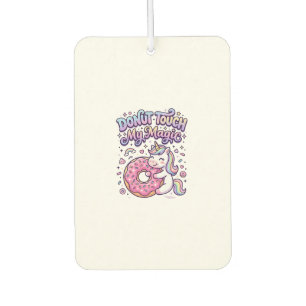 Unicorn Doughnut Touch My Magic Gift Idea Sticker Car Air Freshener