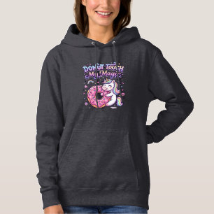 Unicorn Doughnut Touch My Magic Gift Idea Sticker  Hoodie