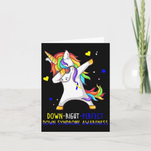 Unicorn Down Right Perfect Down Syndrome Awareness Card