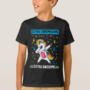 Unicorn Down Syndrome Awareness Extra Chromosome E T-Shirt