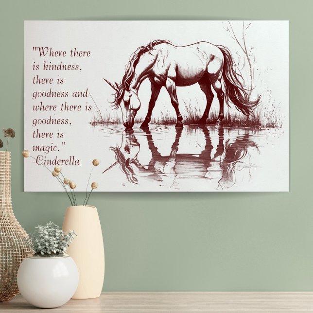 Unicorn Drawing Custom Quote Inspirational  Poster (Creator Uploaded)