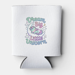 Unicorn Dream Big Little Unicorn Gift Idea Vector  Can Cooler