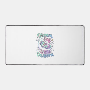 Unicorn Dream Big Little Unicorn Gift Idea Vector Desk Mat