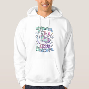 Unicorn Dream Big Little Unicorn Gift Idea Vector Hoodie