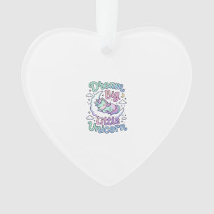 Unicorn Dream Big Little Unicorn Gift Idea Vector Ornament