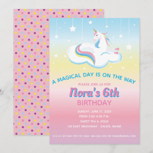 Unicorn Dream Birthday Invitation