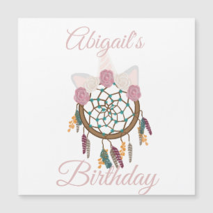 unicorn dream catcher bohemian floral birthday mag