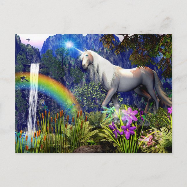 Unicorn Dream Postcard By DreamFlame 5D (Front)