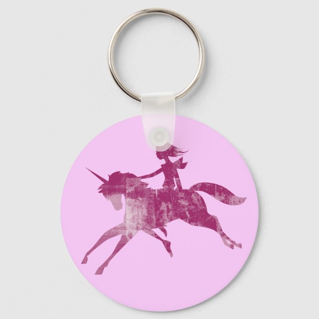 Unicorn Dream Rider Keychain (Front)