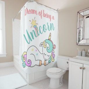 Unicorn Dream Shower Curtain Customised