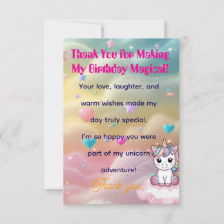“Unicorn Dream Thank You Card