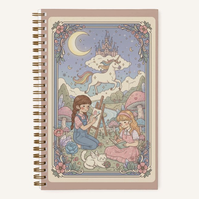 Unicorn Dream & Whimsical Artists Meadow Journal (Front)
