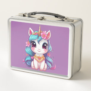 Unicorn Dreams: Back-to-School Metal Lunch Box