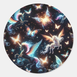 Unicorn Dreams Classic Round Sticker