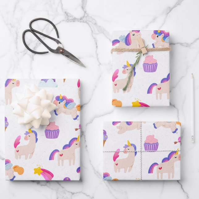 Unicorn Dreams Gift Wrapping Paper (Front)