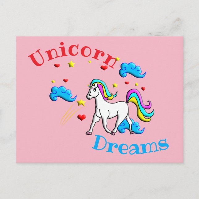 Unicorn Dreams Postcard (Front)