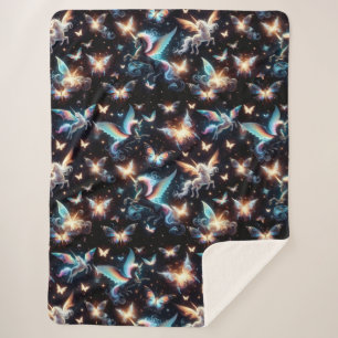 Unicorn Dreams Sherpa Blanket