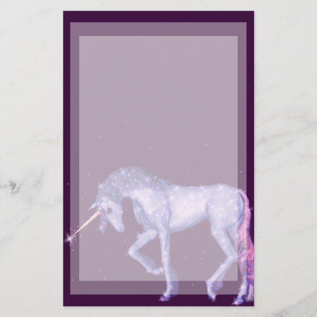 Unicorn Dreams Stationery (Front)