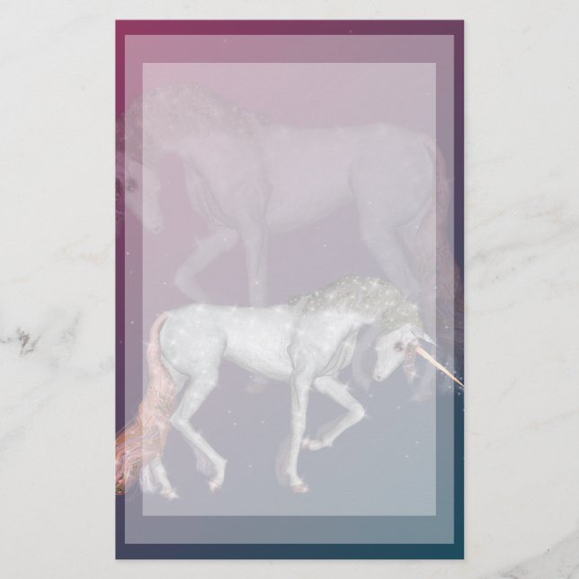 Unicorn Dreams Stationery (Front)