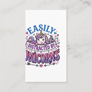 Unicorn Easily Distracted by Unicorns Commercial C Business Card