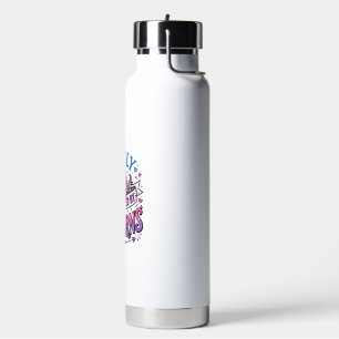 Unicorn Easily Distracted by Unicorns Commercial C Water Bottle