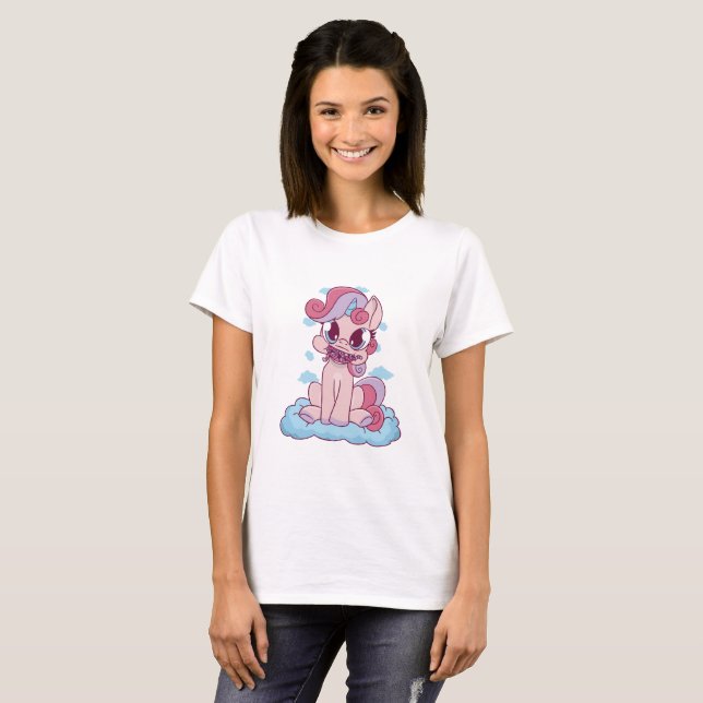 Unicorn Eating Candy T-Shirt (Front Full)
