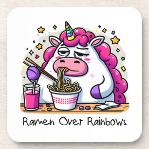 Unicorn Eating Ramen Coaster