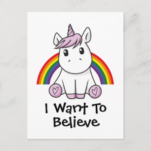 Unicorn (editable text) Illustration Postcard