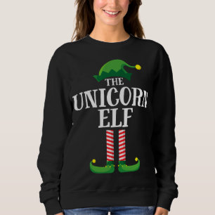Unicorn Elf Matching Family Christmas Party Sweatshirt