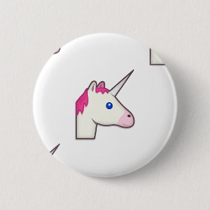 unicorn emoji 6 cm round badge