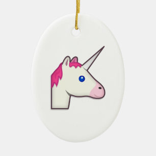 unicorn emoji ceramic tree decoration