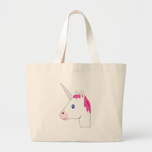 Unicorn emoji large tote bag (Front)