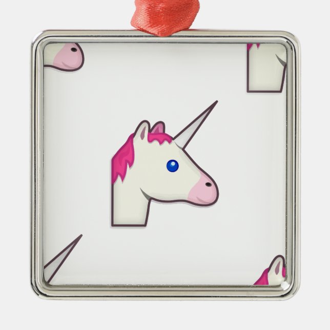 unicorn emoji metal tree decoration (Front)