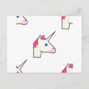 unicorn emoji postcard