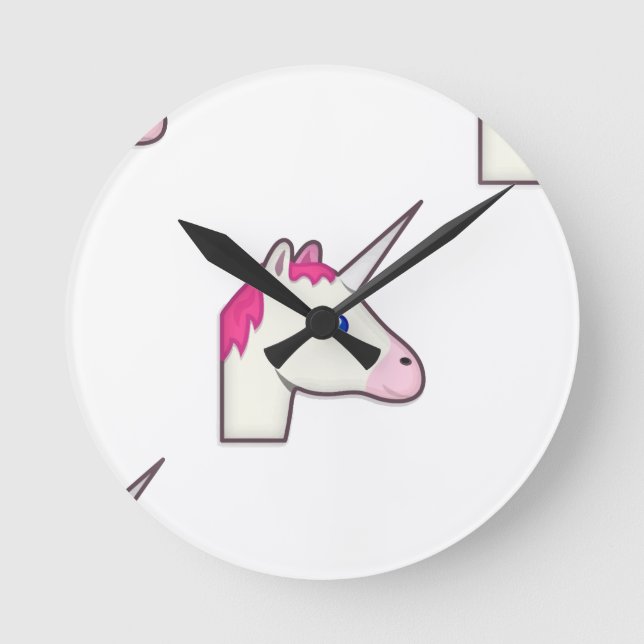 unicorn emoji round clock (Front)