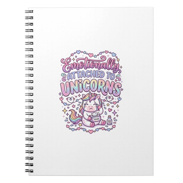 Unicorn Emotionally Attached to Unicorns Original  Notebook (Front)