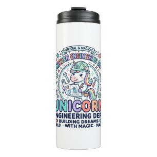 Unicorn Engineering Dept Bold Typography T-Shirt D Thermal Tumbler