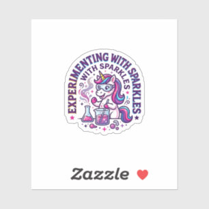 Unicorn Experimenting with Sparkles Commercial Cut