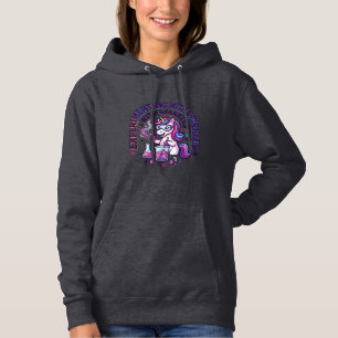 Unicorn Experimenting with Sparkles Commercial Cut Hoodie