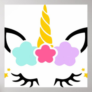 Unicorn eye lashes  poster