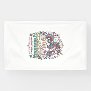 Unicorn Fa La La La Fabulous White Background Cute Banner