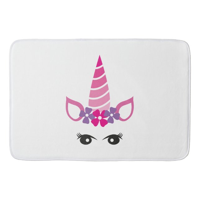 Unicorn Face Bath Mat (Front)