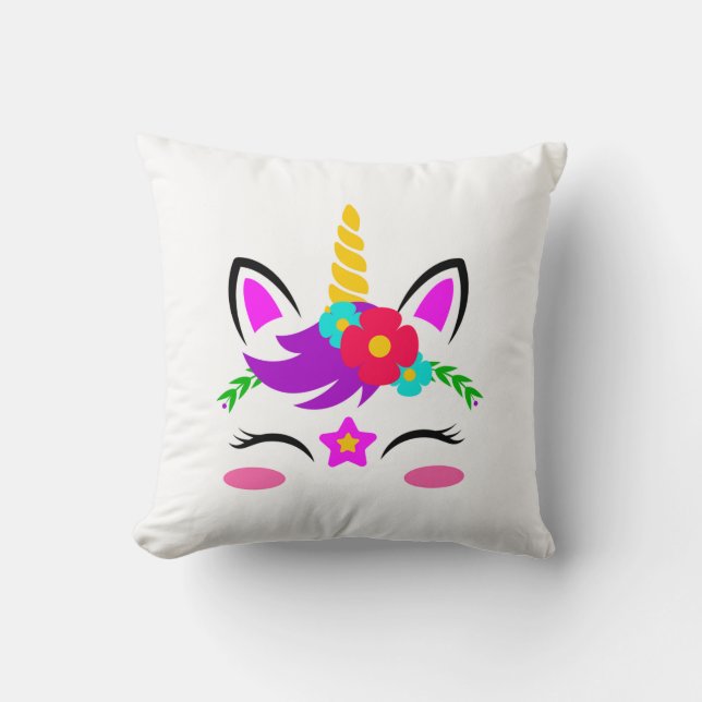 Unicorn Face Cushion (Front)