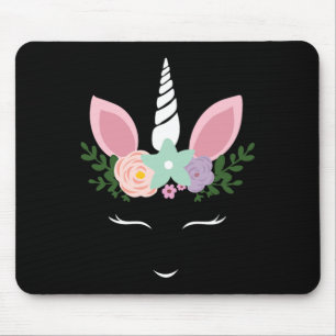 Unicorn Face Eyelashes Halloween Costume With Flow Mouse Mat
