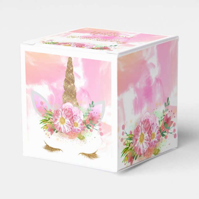 Unicorn Face Favour Bag Box (Front Side)