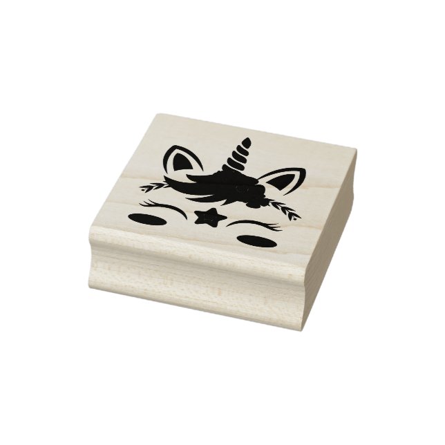 Unicorn Face Rubber Stamp (Stamp)