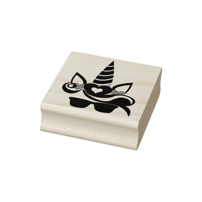 Unicorn Face Rubber Stamp (Stamp)